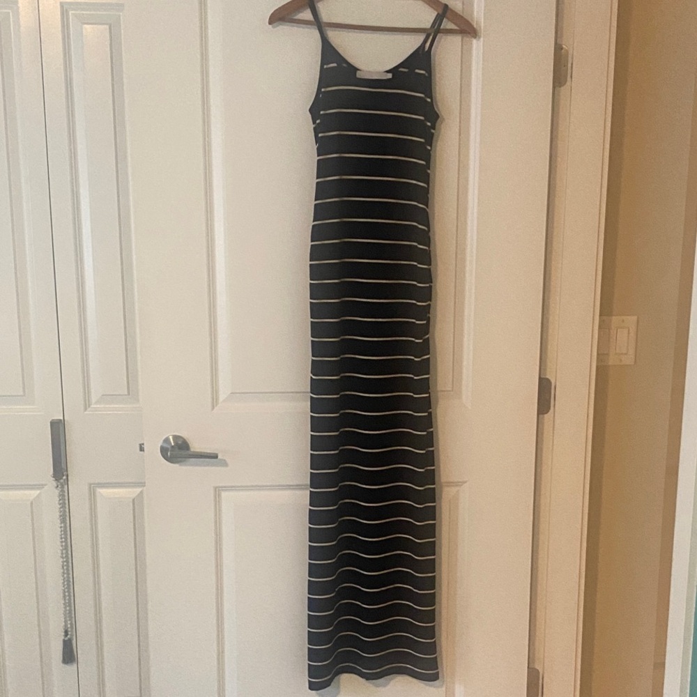 KAIN Navy and White Striped Maxi Dress
